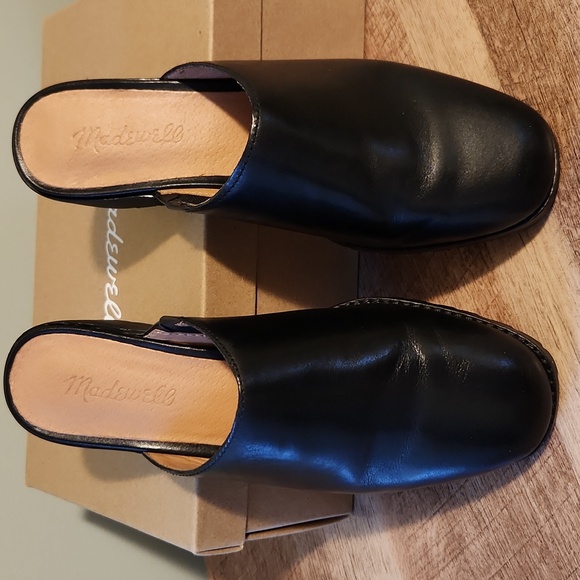 Madewell Black Leather Women's Mules - Picture 2 of 8